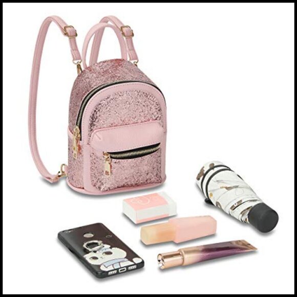 PU Leather Mini Backpack Convertible Crossbody Chic Y2K Travel Daypack main image 5